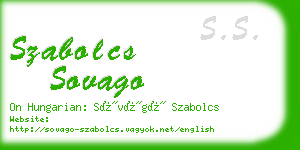 szabolcs sovago business card